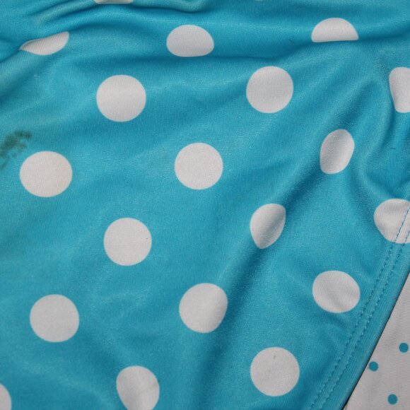 Blue & White 2 Pcs Justice Tankini Swimsuit Size 12 1/2 - Picture 9 of 11